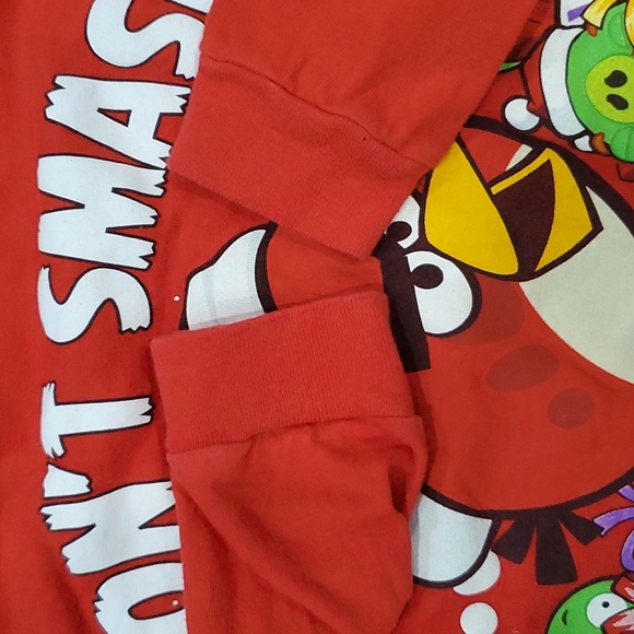 Angry Birds Don't Smash 'Til Christmas  Long Sleeve T-Shirt Size 6/7 - Picture 5 of 5